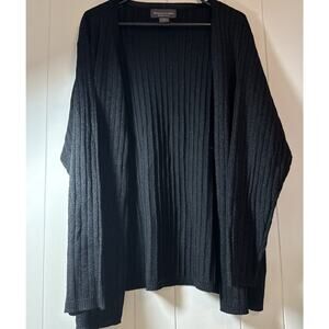 Nice Working Classics Jet Black Sparkle Cardigan Sweater 22/24 V6